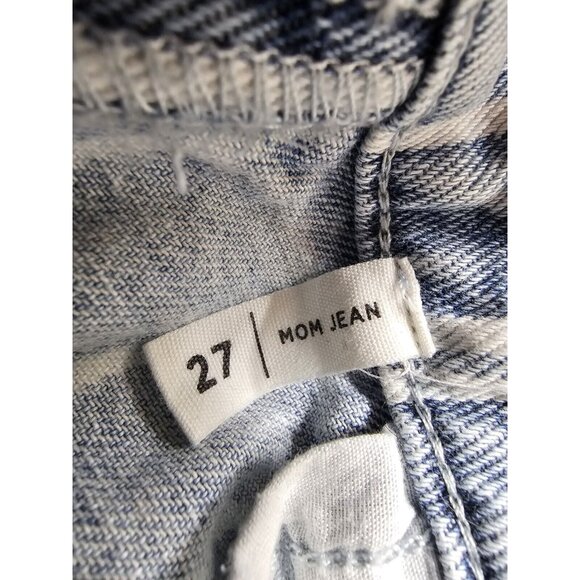 PACSUN Jeans Womens Size 27 Mom Jean Blue & White Striped 100% Cotton - Picture 5 of 11